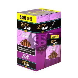Game Leaf Cigarillos Save on 5 Wild Berry 8 pack of 5