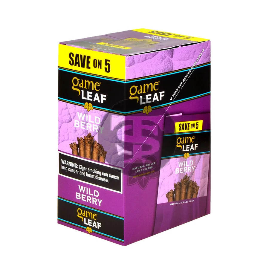 Game Leaf Cigarillos Save on 5 Wild Berry 8 pack of 5