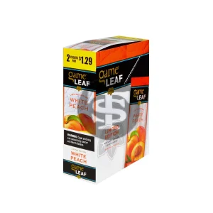 Game Leaf White Peach Cigarillos 2 for $1.29 Cents 15 Pouches of 2