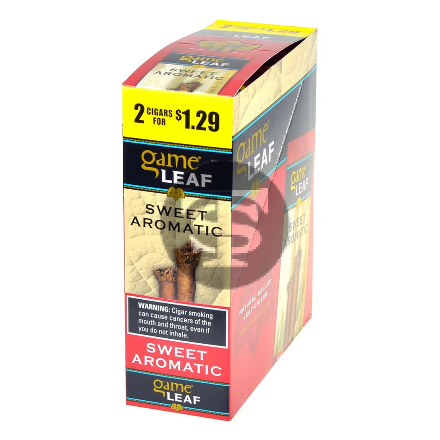 Game Leaf Sweet Aromatic Cigarillos 2 for $1.29 Cents 15 Pouches of 2