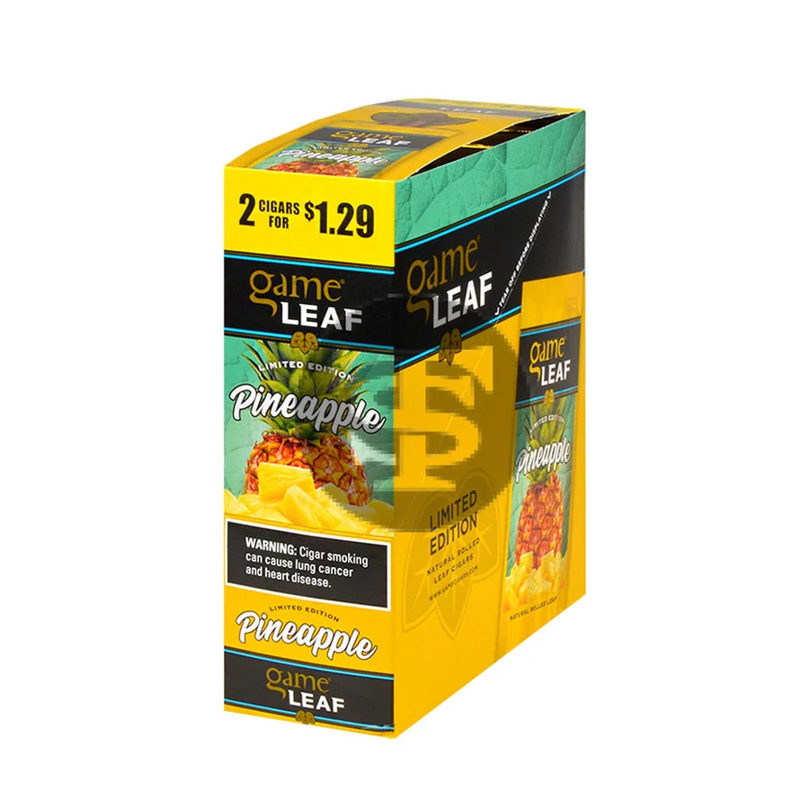 Game Leaf Pineapple Cigarillos 2 for $1.29 Cents 15 Pouches of 2