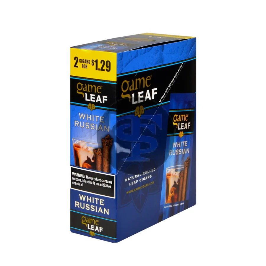 Game Leaf White Russian 1.29 Cigarillos 15 Pouches of 2