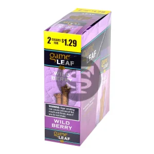 Game Leaf Wild Berry Cigarillos 2 for $1.29 Cents 15 Pouches of 2