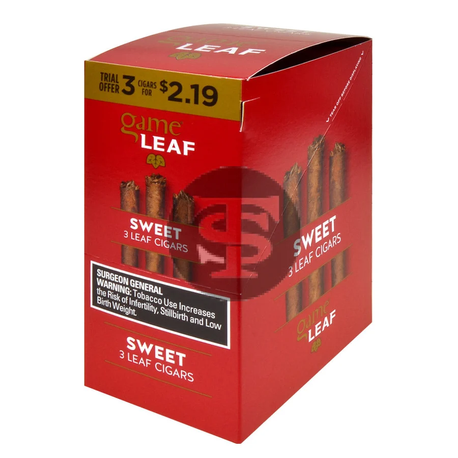 Game Leaf Sweet Cigarillos 3 for $2.19, 10 Pouches of 3
