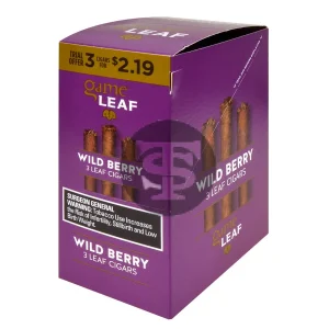 Game Leaf Wild Berry Cigarillos 3 for $2.19, 10 Pouches of 3