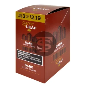 Game Leaf Dark Cigarillos 3 for $2.19, 10 Pouches of 3