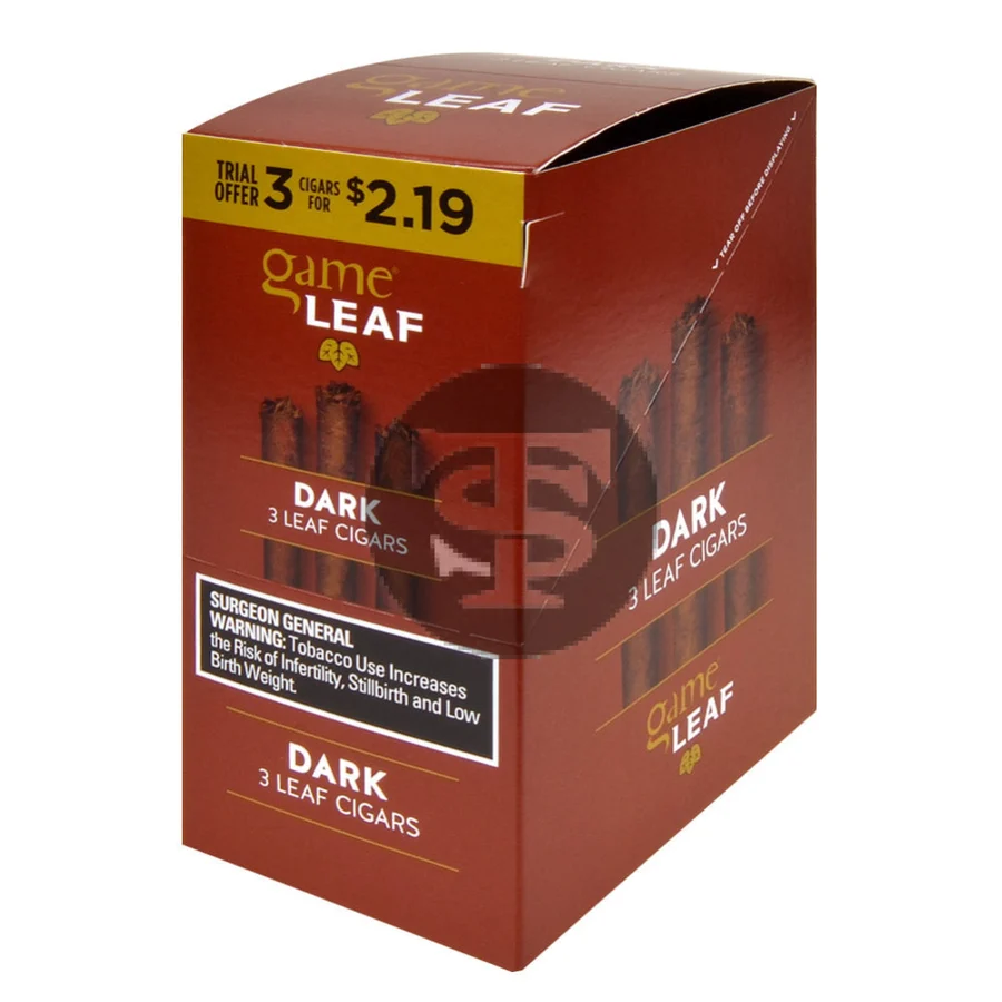 Game Leaf Dark Cigarillos 3 for $2.19, 10 Pouches of 3