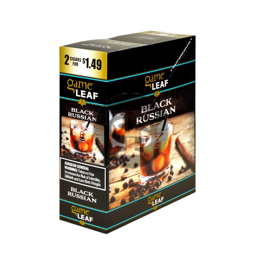 Game Leaf Black Russian Cigarillos 2 for $1.49, 15 Pouches of 2
