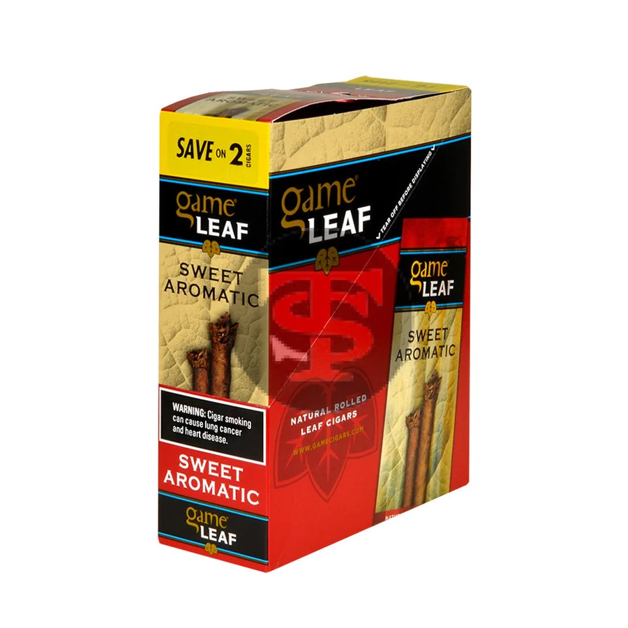 Game Leaf Sweet Aromatic Cigarillos 15 Pouches of 2