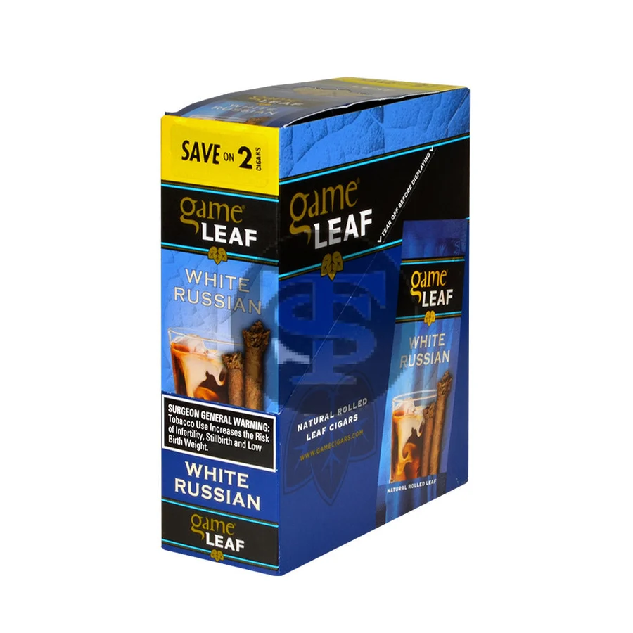 Game Leaf White Russian Cigarillos 15 Pouches of 2