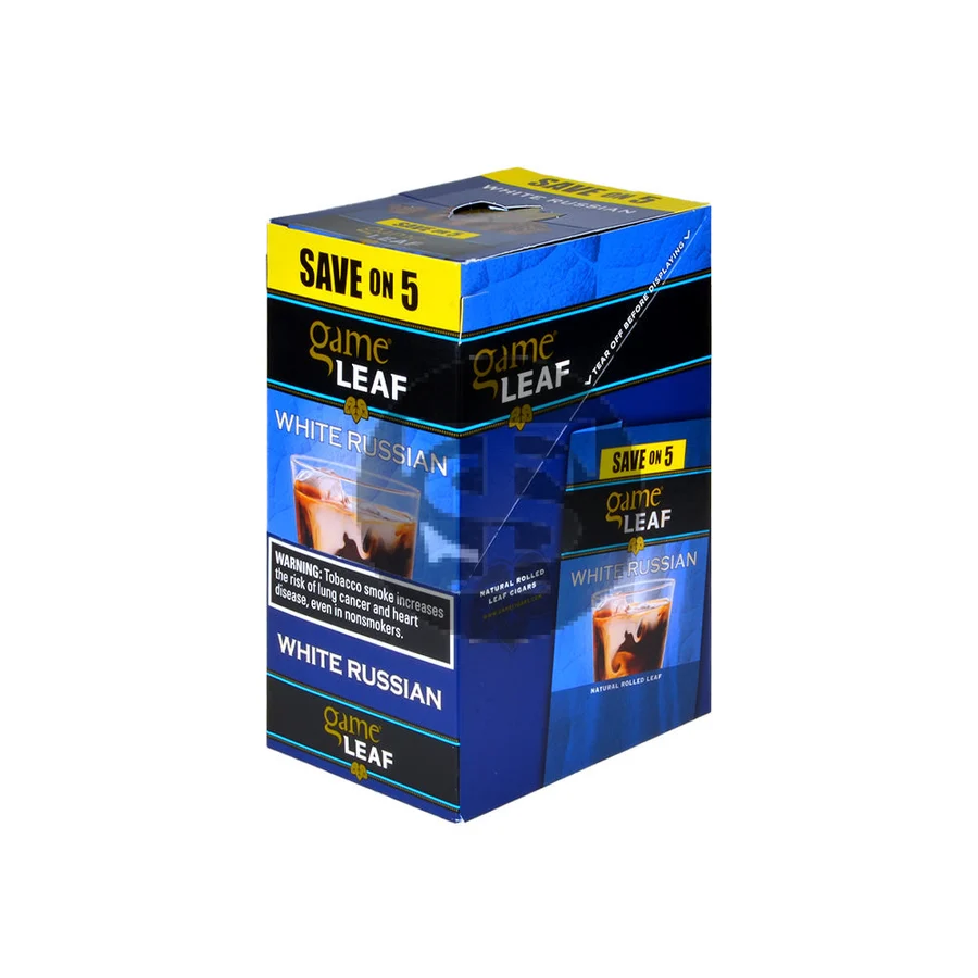 Game Leaf Cigarillos Save on 5 White Russian 8 pack of 5