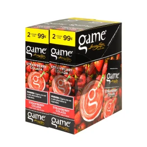 Game Vega Cigarillos Strawberry Colada Foil 2 for 99 Cents 30 Pouches of 2