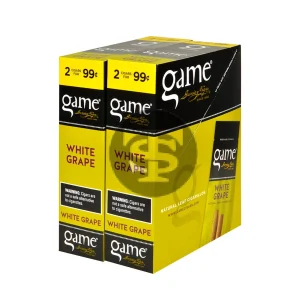 Game Vega Cigarillos White Grape Foil 2 for 99 Cents 30 Pouches of 2