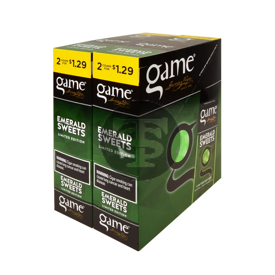 Game Vega Cigarillos Emerald Sweets Foil 2 for $1.29 30 Pouches of 2