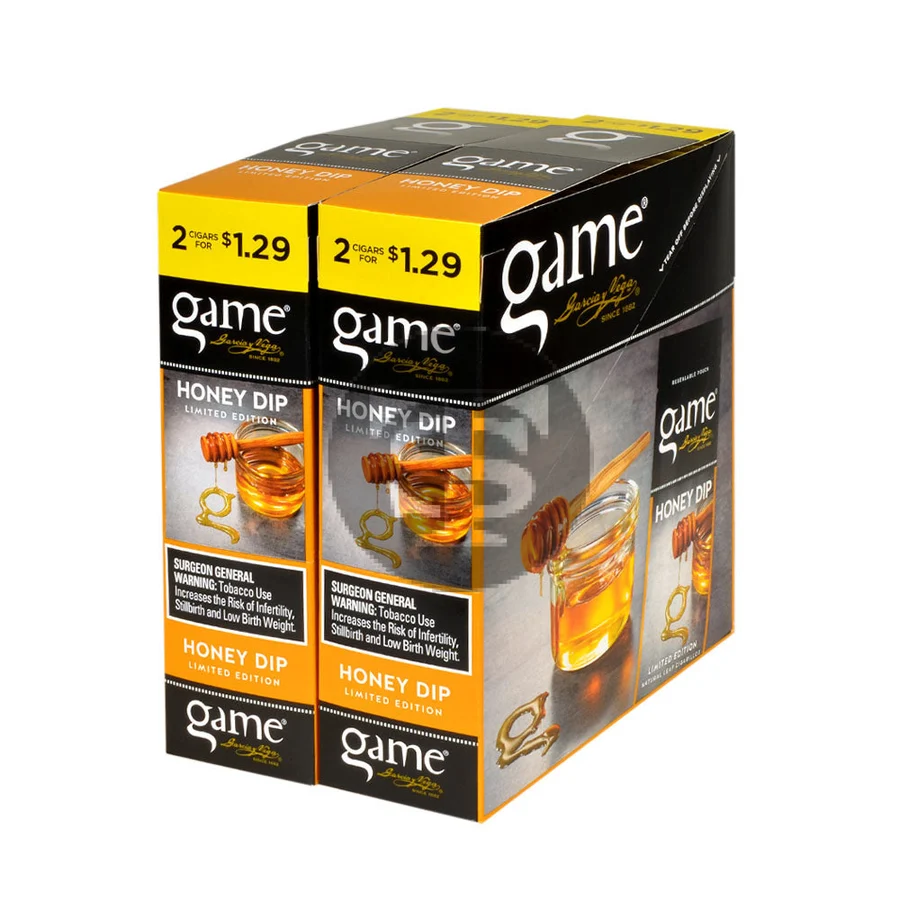 Game Vega Cigarillos Honey Dip Foil 2 for $1.29 30 Pouches of 2