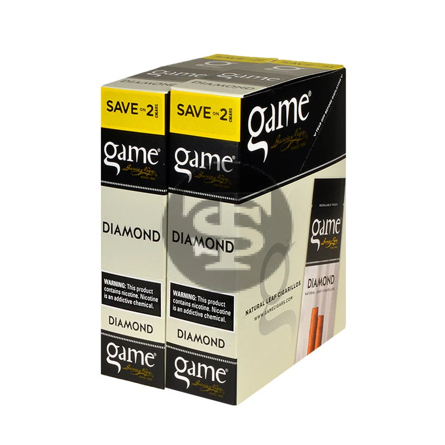 Game Vega Cigarillos Diamond Foil 30 Pouches of 2