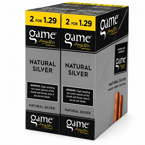 Game Foil Fresh Cigarillos Natural Silver 2 for $1.29