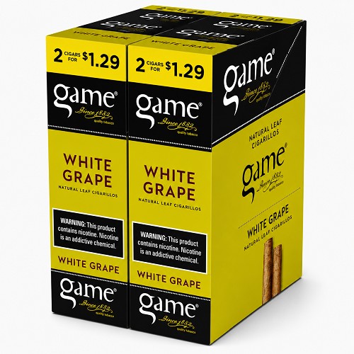 Game FoilFresh Cigarillos White Grape 2 for 1.29