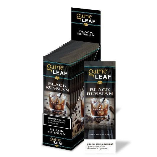 Game Leaf Cigars Black Russian 15 Pouches of 2
