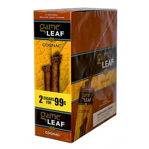 Game Leaf Cigars Cognac 15 Pouches of 2