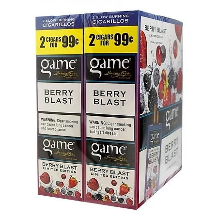 Game Cigarillos Foil Black 30 Pouches of 2
