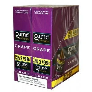 Game Cigarillos Foil Green 30 Pouches of 2
